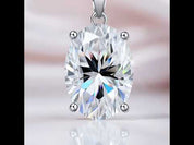 8.00ct Oval Cut Diamond Option Solitaire Pendant Necklace
