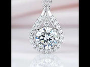 Water Drop Style Pouring Diamond Necklace