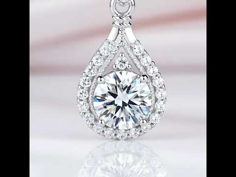 Water Drop Style Pouring Diamond Necklace