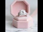 Cushion Cut Halo Diamond Option Engagement Ring