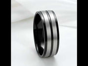 Matte Black Titanium Men's Wedding Band