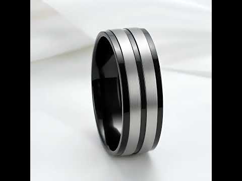 Matte Black Titanium Men's Wedding Band