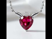 Red Diamond Option Little Devil & Angel Necklace