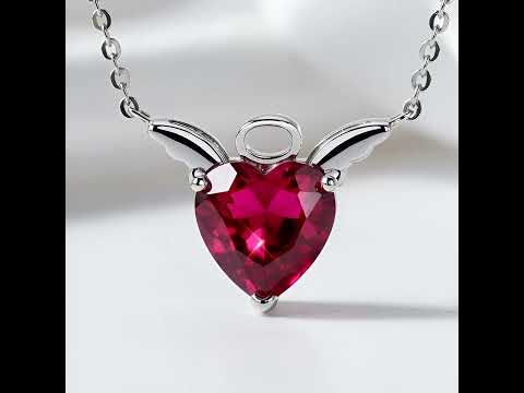 Red Diamond Option Little Devil & Angel Necklace