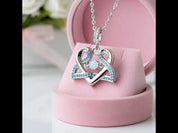 Dancing Opal Mermaid Pendant Necklace