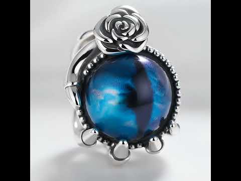 Vintage Skull and Dragon Eye Charm