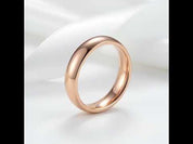 Classic Rose Gold Titanium Wedding Band