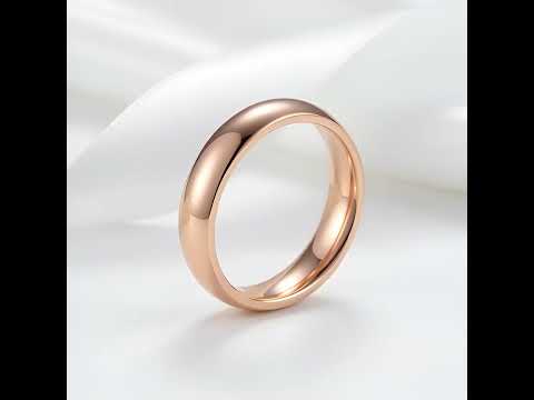 Classic Rose Gold Titanium Wedding Band