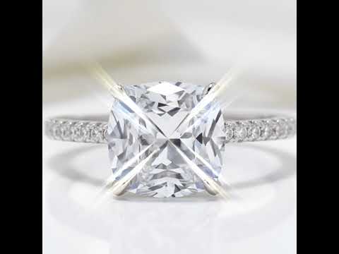 3.2 ct Cushion Cut Diamond Option Engagement Ring