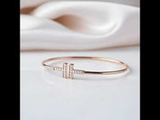 Double T Design Bangle Bracelet