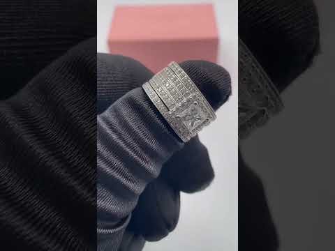 3Pcs Princess Cut Diamond Option Engagement Ring Set