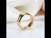 Yellow Gold Tungsten Men's Wedding Band