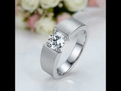 6.5mm Round Diamond Option Antique Men's Ring