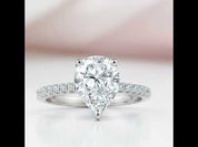 4.0 Ct Pear-Cut Diamond Option Engagement Ring