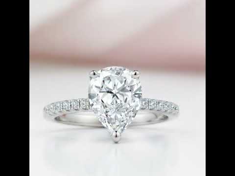 4.0 Ct Pear-Cut Diamond Option Engagement Ring