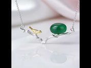 Bird Necklace with Aventurine