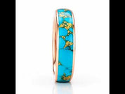 6mm Blue Turquoise Tungsten Carbide Ring