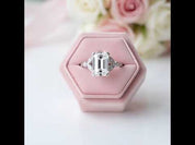 Emerald Cut White Sapphire Engagement Ring