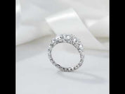 Round Cut Eternity Wedding Band In White Gold