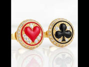 Round Poker Diamond Option Earrings
