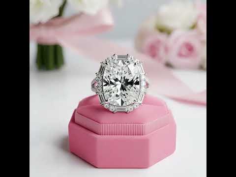 8.0 Ct Cushion Cut Diamond Option Engagement Ring