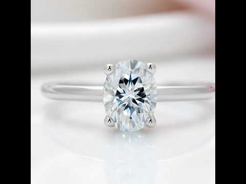 1.0 Ct Oval Cut Diamond Option Solitaire Engagement Ring