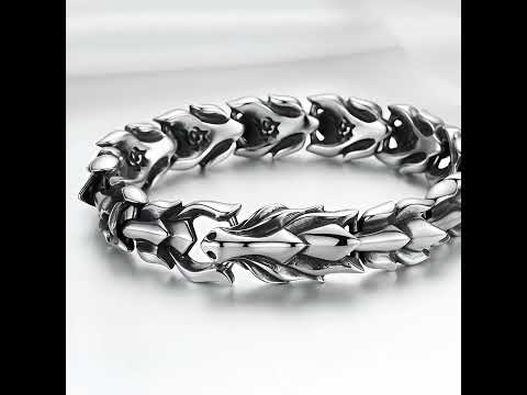 Retro Dragon Scales Punk Bracelet