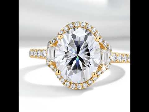 Oval-cut Diamond Option Halo Engagement Ring