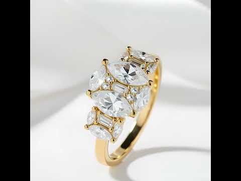Marquise-cut Diamond Option Multi-stone Engagement Ring