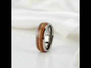Wood & Guitar String Tungsten Men's Wedding Band