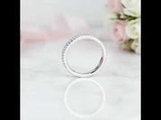 White Gold Double Halo Round Cut Wedding Band