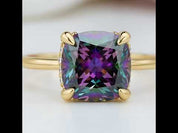 3.5ct Alexandrite Cushion Cut Engagement Ring