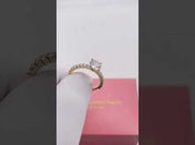 Classic 10k Gold 1.25 Ct Round Cut Diamond Option Engagement Ring