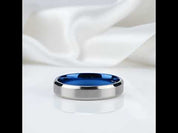 Titanium and Classic Blue Men's Wedding Band