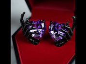 You’ve Got My Heart Forever Gothic Diamond Heart Earrings