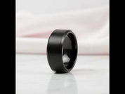 Black Matte 10mm Tungsten Carbide Wedding Band