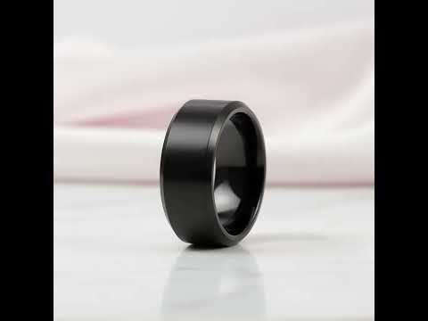 Black Matte 10mm Tungsten Carbide Wedding Band
