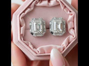 2.0 Ct Emerald Cut Diamond Stud Earrings