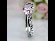 Fancy 1.25 Ct Pink Diamond Option Twisted Engagement Ring