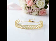 18K Yellow Gold Vintage Lace Bracelet