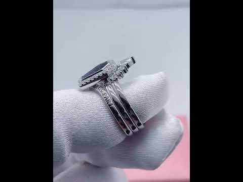 Until Death Rings- Limited Coffin Shape Diamond Wedding Rings