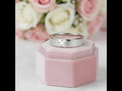 Princess Cut Clear Diamond Option Wedding Band