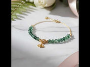 Moss Agate Beads Strand Bracelet