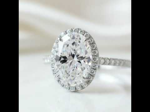 2.0 Ct D Color Oval Cut Diamond Option Engagement Ring
