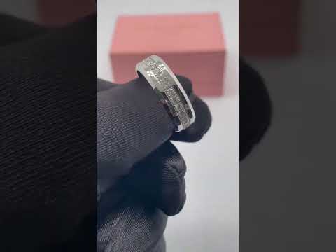 Diamond Option Inlay Beveled Edges Black 10k Gold Men's Wedding Band