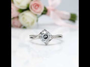 1.0 Ct Round Diamond Option Angel Engagement Ring