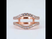 Round Cut Diamond Curved Enhancer Wedding Band