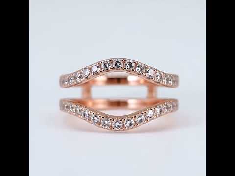 Round Cut Diamond Curved Enhancer Wedding Band