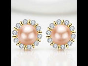 Flower Freshwater Pearl Stud Earrings