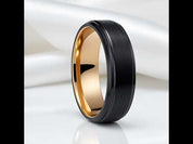 Vintage Black Tungsten Carbide Wedding Band